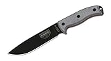 ESEE Knives 6P-B Plain Edge Full Tang Fixed Blade Knife and Sheath with Grey Micarta Handle for Outdoor Survival, Camping and Hunting ESEE Knives 6P-B Plain Edge Full Tang Fixed Blade Knife and Sheath with Grey Micarta Handle for Outdoor Survival, Camping and Hunting