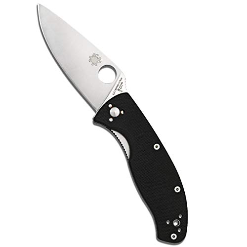 Spyderco Tenacious Value Folding Knife with 3.39" Stainless Steel Blade and Durable Non-Slip G-10 Handle - PlainEdge - C122GP Spyderco Tenacious Value Folding Knife with 3.39" Stainless Steel Blade and Durable Non-Slip G-10 Handle - PlainEdge - C122GP