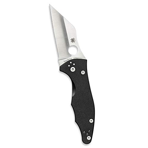Spyderco Yojimbo 2 Folding Knife - Black G-10 Handle with PlainEdge, Hollow Grind, CPM S30V Steel Blade and Compression Lock - C85GP2 Spyderco Yojimbo 2 Folding Knife - Black G-10 Handle with PlainEdge, Hollow Grind, CPM S30V Steel Blade and Compression Lock - C85GP2