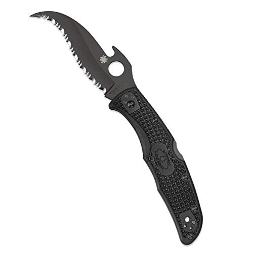 Spyderco C12SBBK2W Matriarch 2 Folding Knife with Emerson Opener, Black, 3.57-Inch Spyderco C12SBBK2W Matriarch 2 Folding Knife with Emerson Opener, Black, 3.57-Inch