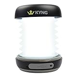 KYNG Solar Rechargeable LED Lantern Collapsible for Camping Outdoors Emergency Built In Power Bank Emergency Charger for Phone Water Resistant, Flashlight for Outdoor Hiking, USB Charging, Solar Panel
