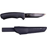 Morakniv Bushcraft Carbon Fixed Blade Knife with Carbon Steel Blade, Black, 0.125/4.3-Inch