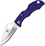 Spyderco Ladybug 3 Plain Edge Folding Knife, Purple