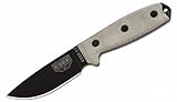 ESEE Knives ESEE-3MIL-P Military Plain Black Edge / w Green Canvas Micarta Handles ESEE Knives ESEE-3MIL-P Military Plain Black Edge / w Green Canvas Micarta Handles