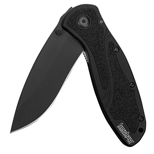 Kershaw Blur Black (1670BLK) Everyday Carry Pocketknife with 3.4” Stainless Steel Drop Point Blade, DLC Coated Handle Features SpeedSafe Assisted Opening, Lanyard Hole, Reversible Pocketclip; 3.9 OZ Kershaw Blur Black (1670BLK) Everyday Carry Pocketknife with 3.4” Stainless Steel Drop Point Blade, DLC Coated Handle Features SpeedSafe Assisted Opening, Lanyard Hole, Reversible Pocketclip; 3.9 OZ