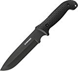Schrade SCHF52 Frontier 13in High Carbon Steel Fixed Blade Knife with 7in Drop Point Blade and TPE Handle for Outdoor Survival Camping and EDC