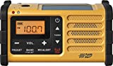 Sangean MMR-88 AM/FM/Weather+Alert Emergency Radio. Solar/Hand Crank/USB/Flashlight, Siren, Smartphone Charger yellow
