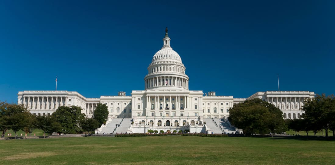 The United States Conggress in Washington DC. 