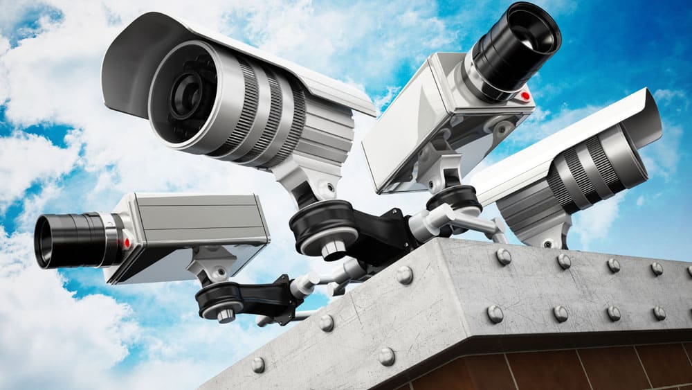 Security Cameras Installed in the Roof of a House
